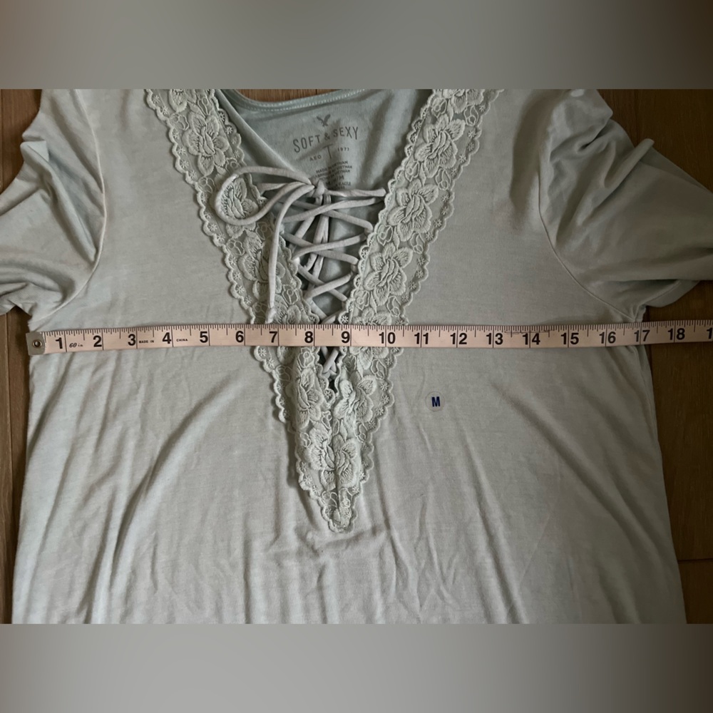 AE Soft & Sexy Long Sleeve Lace Up Tunic Top NWOT - Picture 5 of 8